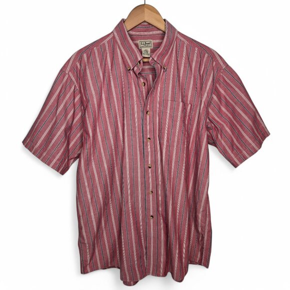 L.L. Bean Other - L.L. Bean Striped Button Down Shirt Men's Preppy Office Busines Casual Knit L